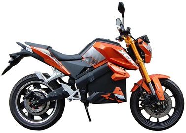 Cina Skuter Moped Listrik Presisi Tinggi Warna Oranye 1000w Dengan Cakram Belakang Depan pemasok
