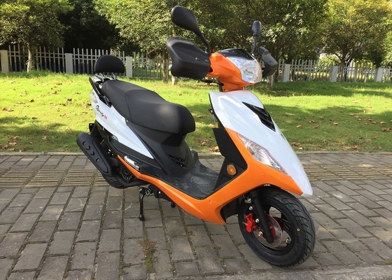 Cina Sepeda Oranye Putih Moped Gas, Skuter Moped Gas Didukung Pengapian CDI pemasok