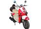 motor skuter bensin 50cc 125cc 150cc GY6 mesin 139QMB 152QMI 157QMJ disk depan belakang drum velg roda bodi plastik merah pemasok