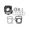 47mm Silinder Piston Ring Gasket Set Kit untuk Sepeda Dirt Bike 90cc ATV pemasok