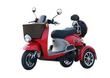 Cina 30km / h Max Speed ​​Cargo Tricycle Motorcycle 60V 800W Hub Motor Dengan Front / Rear Basket pemasok
